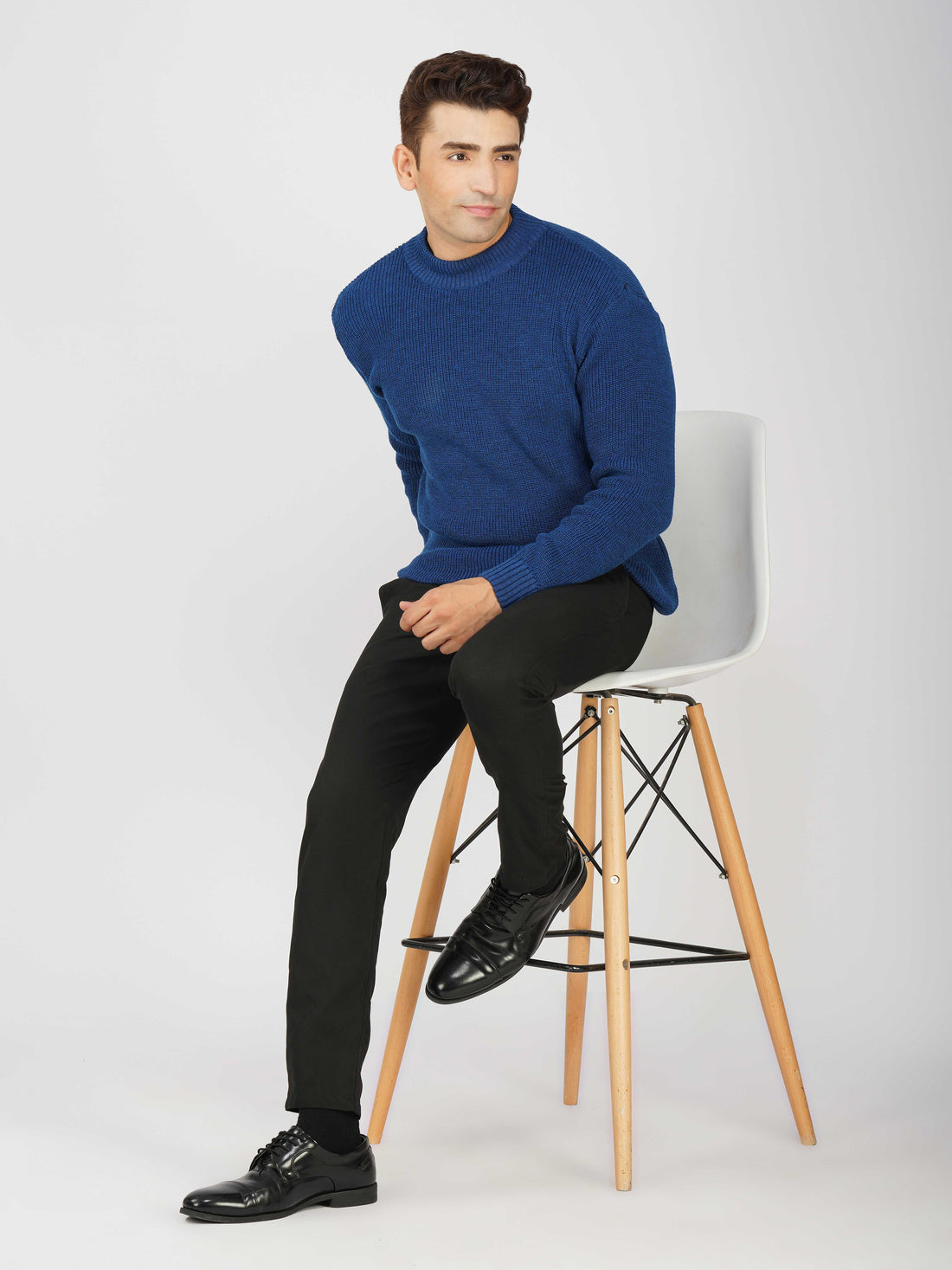 Kvetoo Men’s Winter High Neck Sweater – Stylish Warm Wool Pullover for Cold Weather