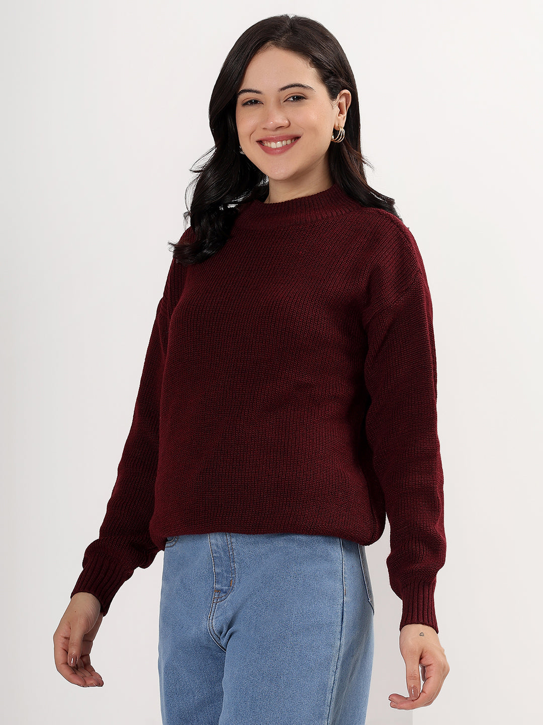 Kvetoo Women’s Premium Knitted Sweater – Soft Winter Pullover, Elegant Warm Knitwear for Casual & Office Wear