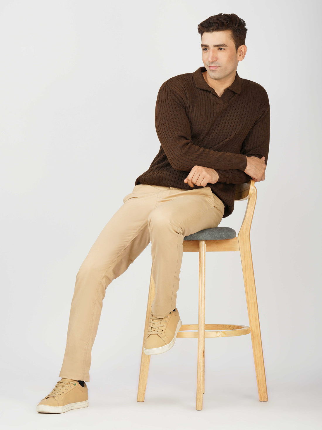 Kvetoo Men's Johnny Collar Sweater