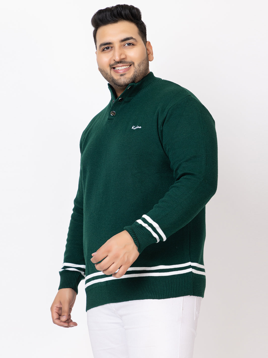 MEN 3 BUTTON SWEATER PLUS SIZE