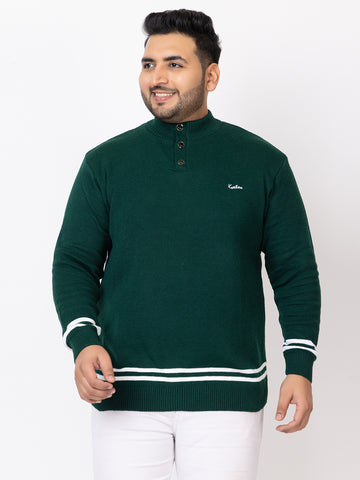 MEN 3 BUTTON SWEATER PLUS SIZE