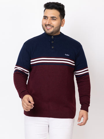 MEN 3 BUTTON SWEATER PLUS SIZE