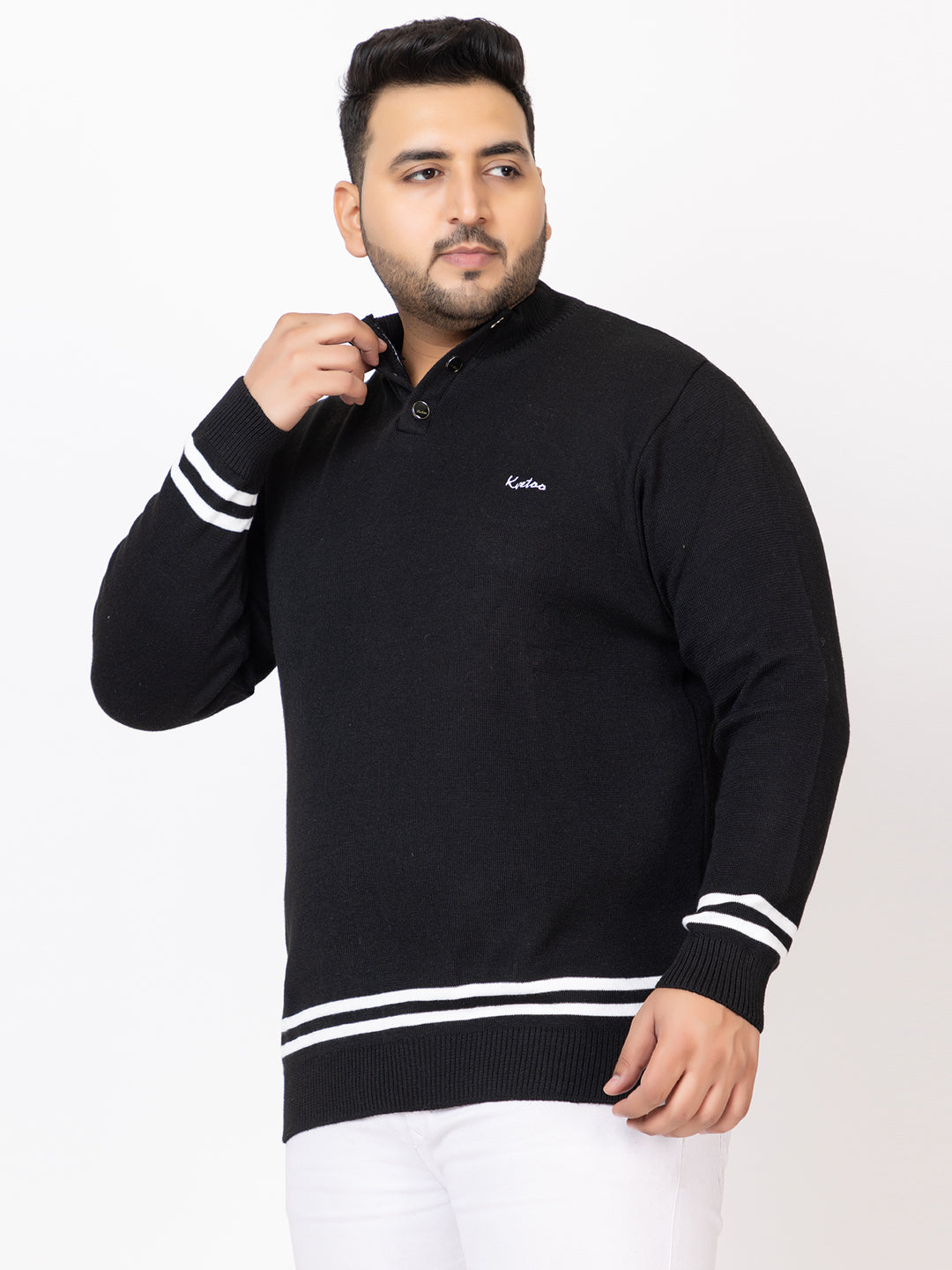 MEN 3 BUTTON SWEATER PLUS SIZE