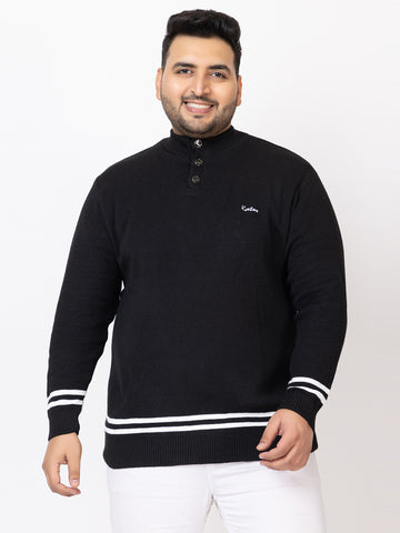 MEN 3 BUTTON SWEATER PLUS SIZE