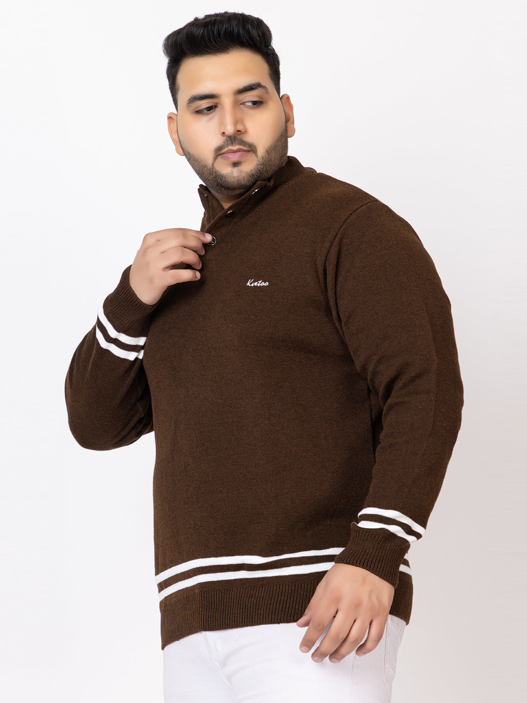 MEN 3 BUTTON SWEATER PLUS SIZE