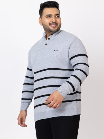 MEN 3 BUTTON SWEATER PLUS SIZE