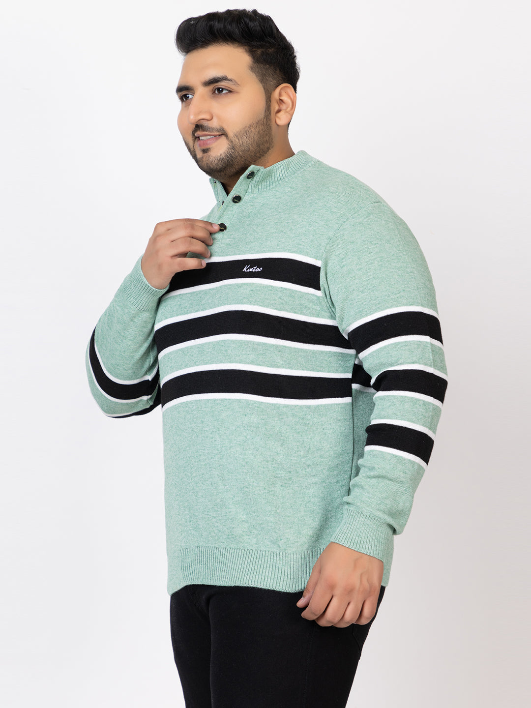 MEN 3 BUTTON SWEATER PLUS SIZE