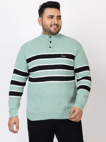 MEN 3 BUTTON SWEATER PLUS SIZE