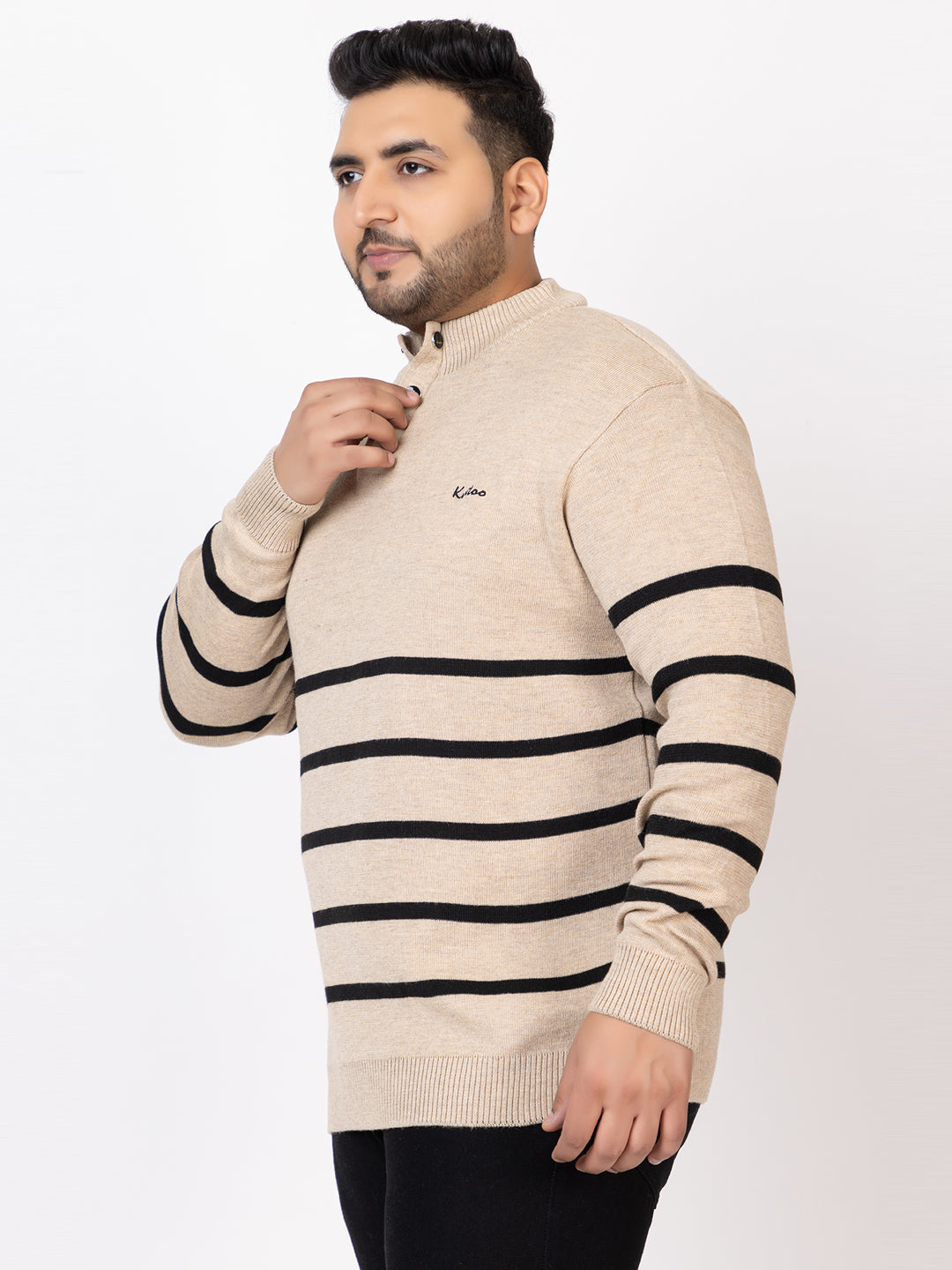 MEN 3 BUTTON SWEATER PLUS SIZE