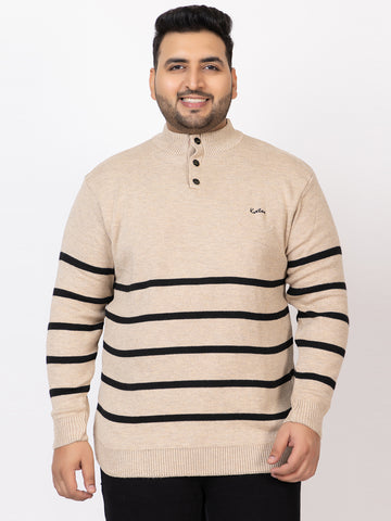 MEN 3 BUTTON SWEATER PLUS SIZE