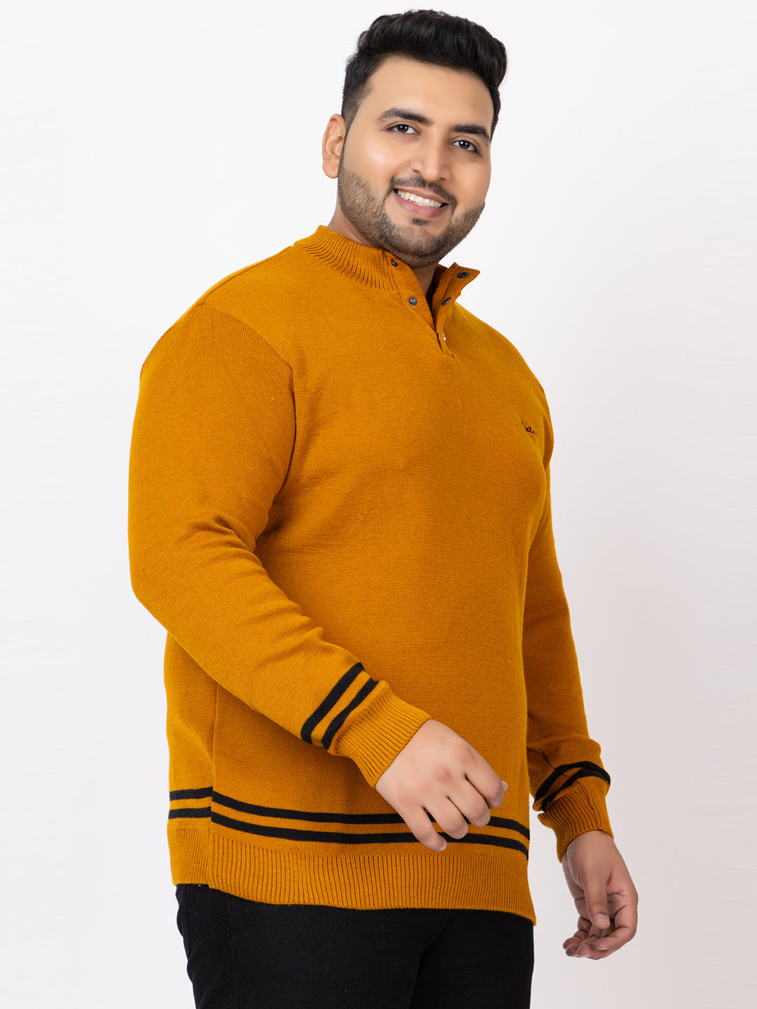 MEN 3 BUTTON SWEATER PLUS SIZE