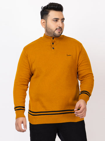 MEN 3 BUTTON SWEATER PLUS SIZE