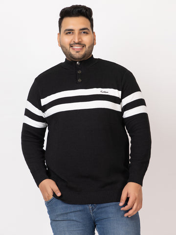 MEN 3 BUTTON SWEATER PLUS SIZE