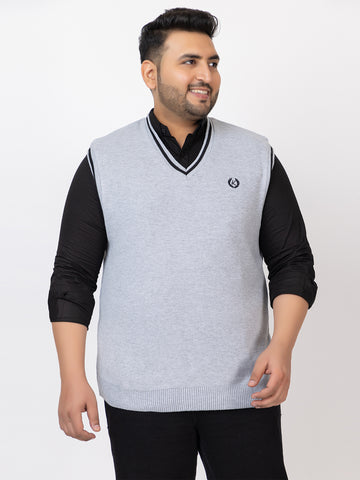 MEN V NECK SLEEVELESS DORA PLUS SIZE SWEATER