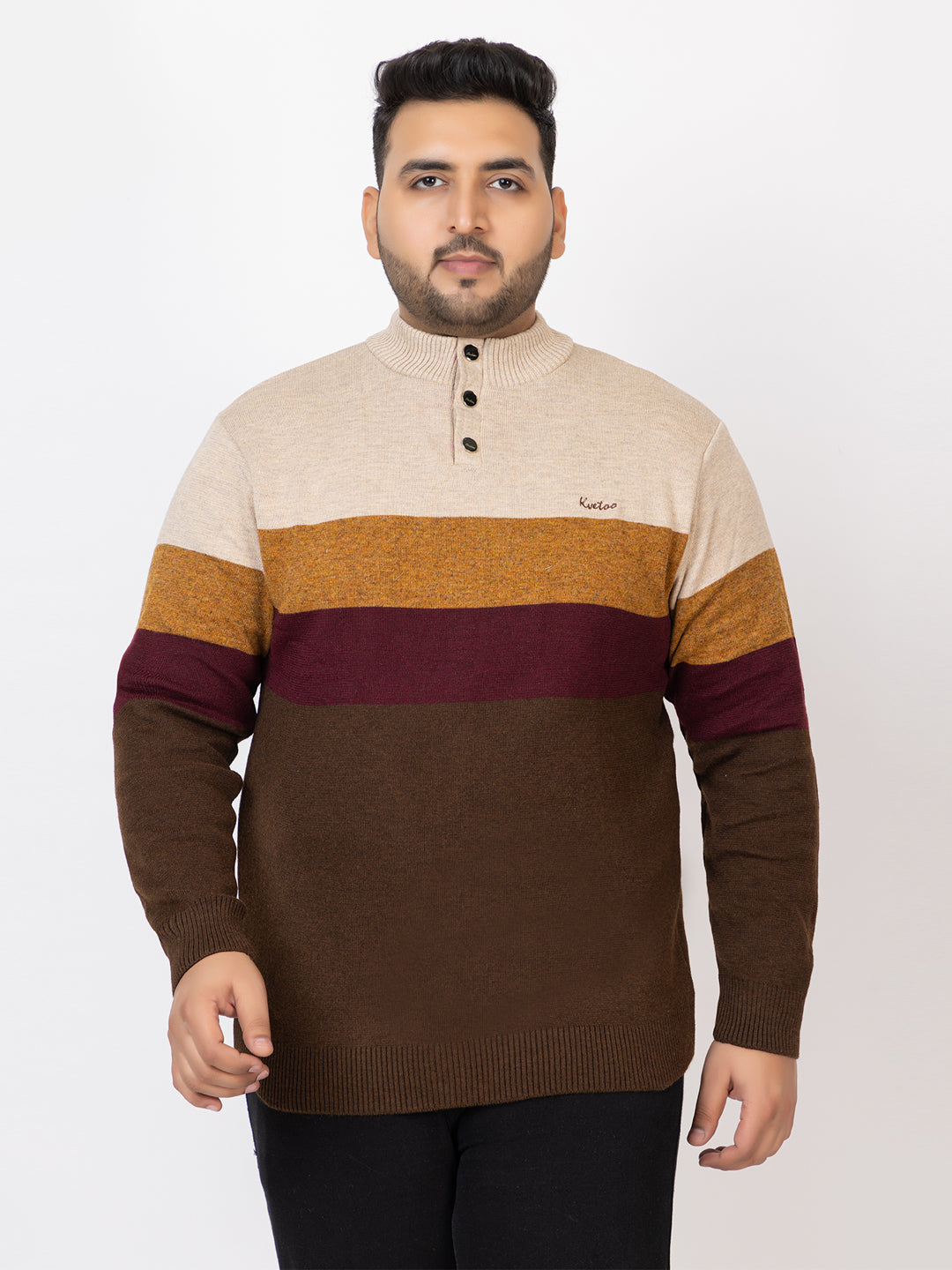 MEN 3 BUTTON SWEATER PLUS SIZE