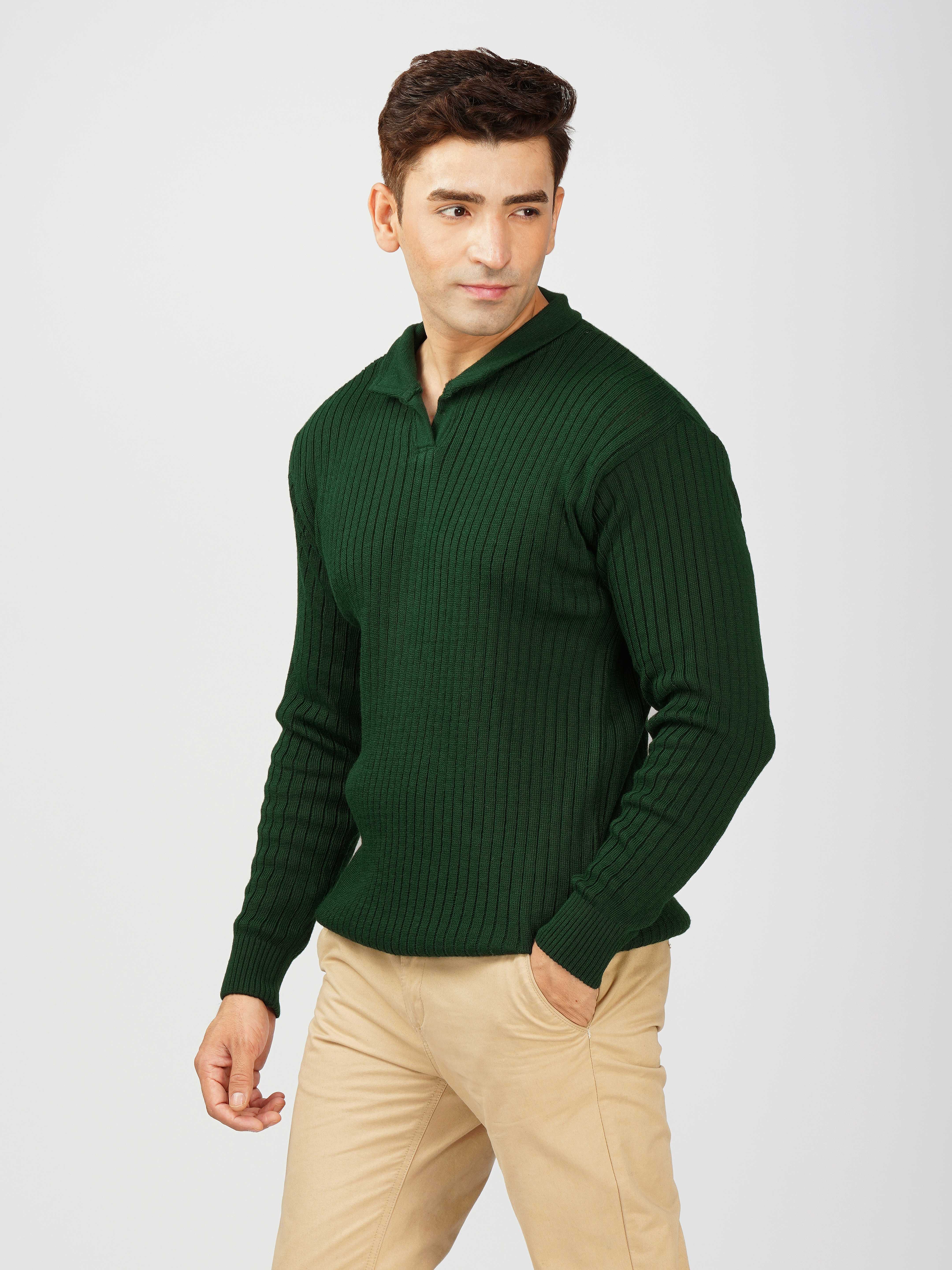 Kvetoo Men's Johnny Collar Sweater