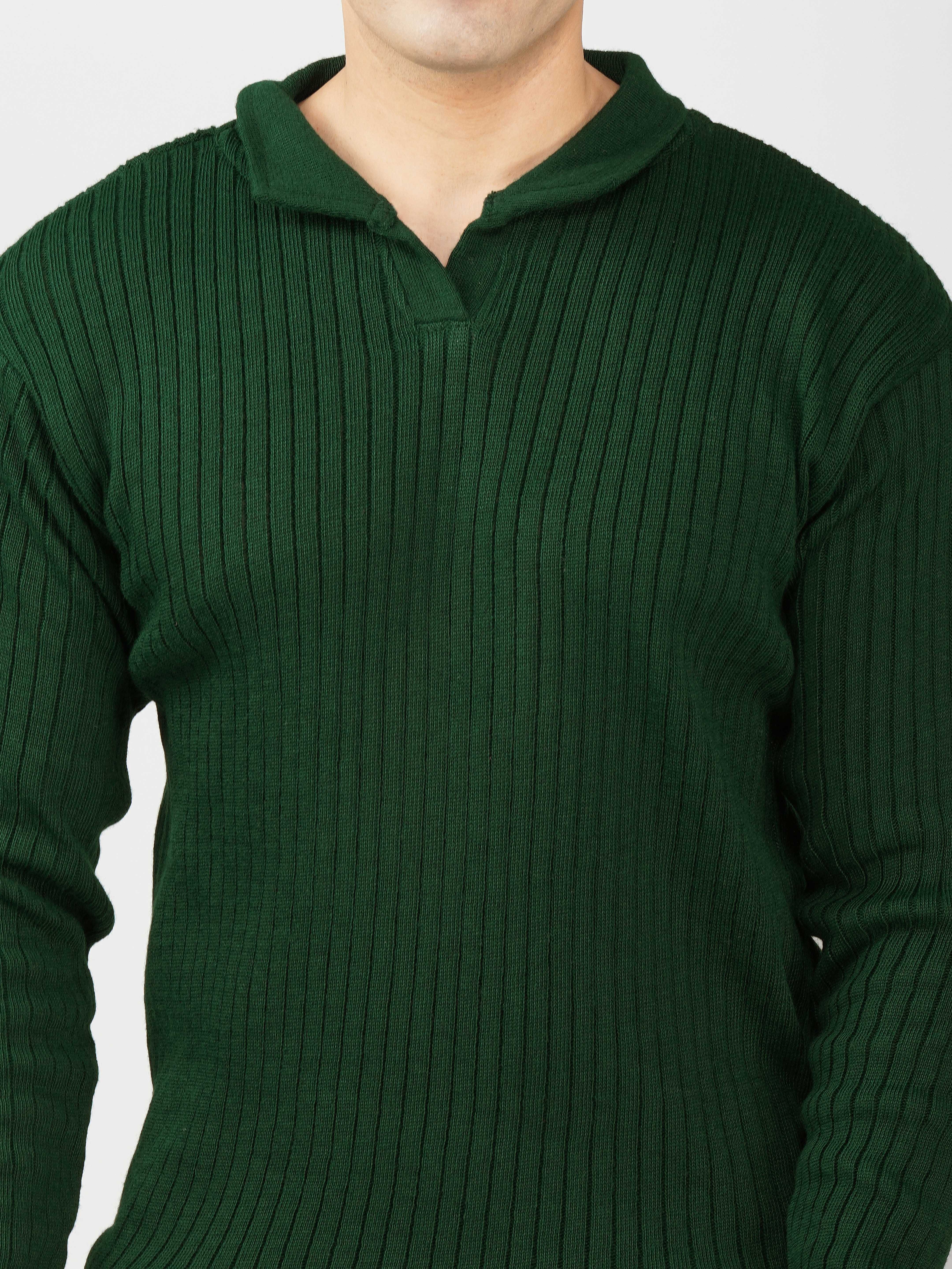 Kvetoo Men's Johnny Collar Sweater