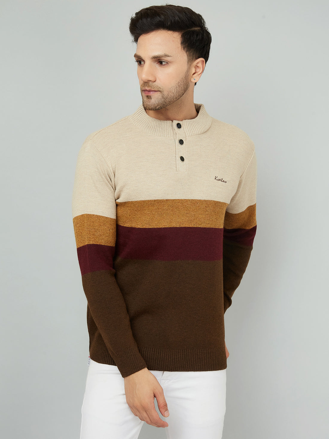 MENS 3 BUTTON SWEATER