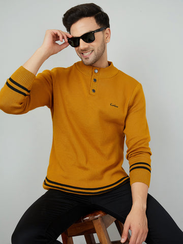 MENS 3 BUTTON SWEATER