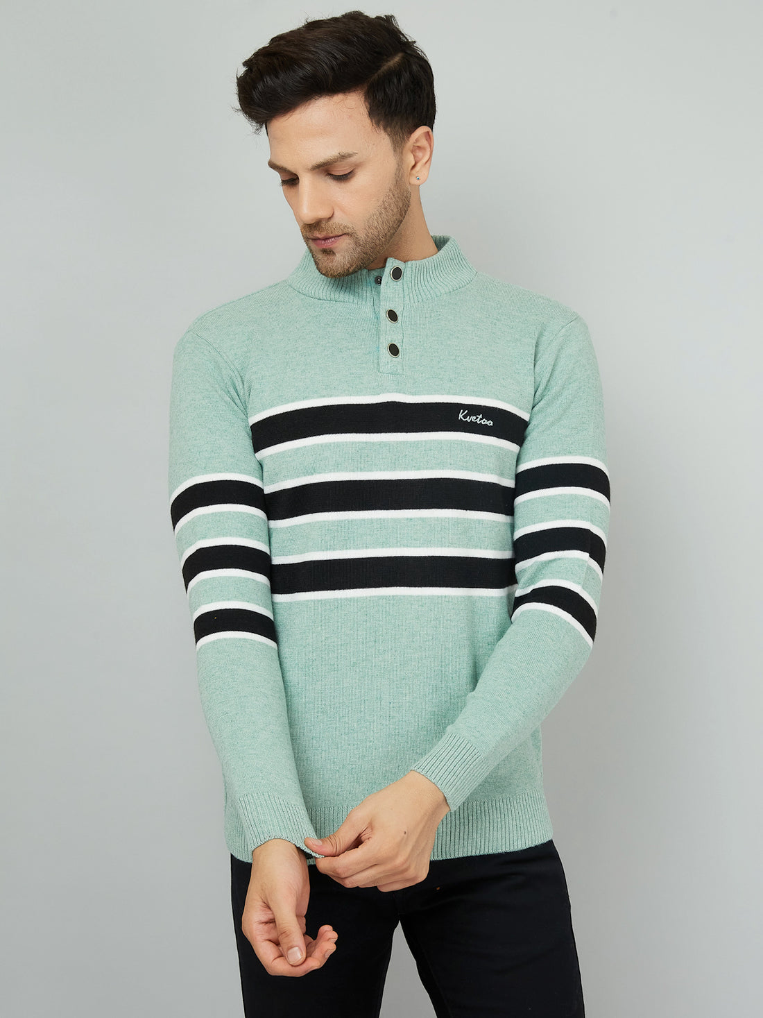 MENS 3 BUTTON SWEATER