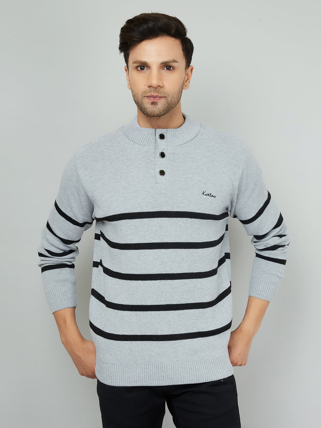 MENS 3 BUTTON SWEATER