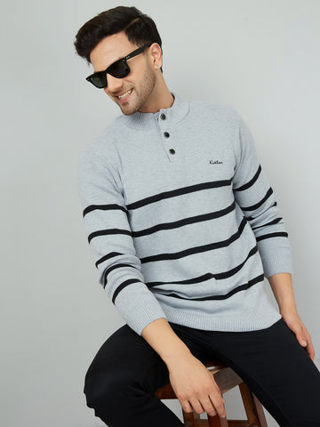 MENS 3 BUTTON SWEATER