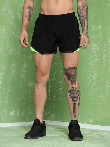 Men's Black Running Net Shorts