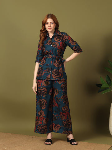 Kvetoo Women Korean Style Summer Co-ord Set