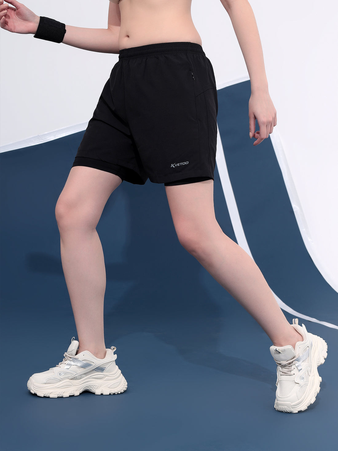 Kvetoo Women’s Double-Layer Activewear Shorts | Built-In Liner & Breathable Performance