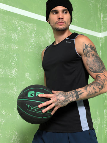 Men's Sleeveless Black Grey Tank Top