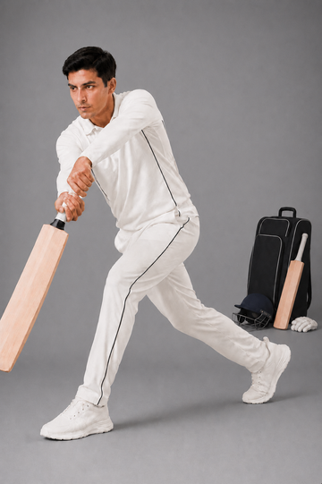Kvetoo Men's Cricket Jersey & Track Pant Set Full Sleeves | Premium Dry Fit Cricket Uniform | Breathable Sportswear | Cricket T-Shirt & Lower for Men