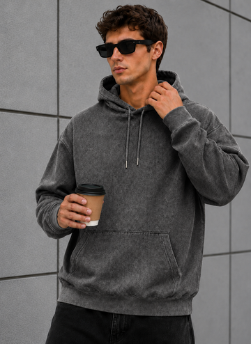 Kvetoo Men's Denim washing Hoodies