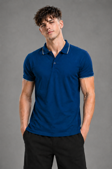 Men's Denim Polo T shirt