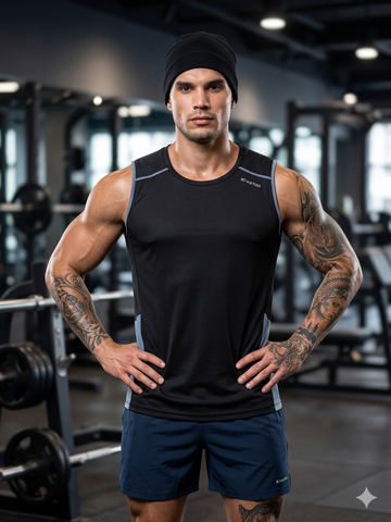 Kvetoo Men’s Designer Sleeveless Tank Top – Premium Gym Sandow & Lifestyle Vest