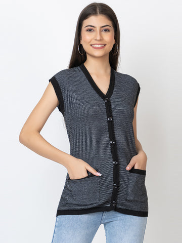 SLEEVELESS SWEATER FOR LADIES