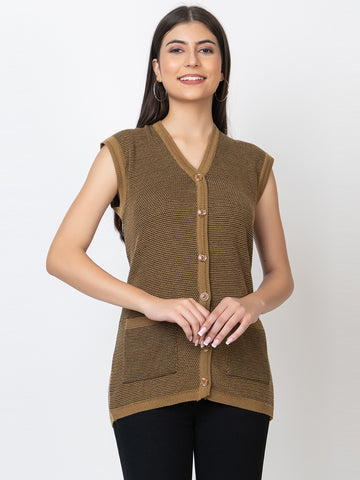 SLEEVELESS SWEATER FOR LADIES