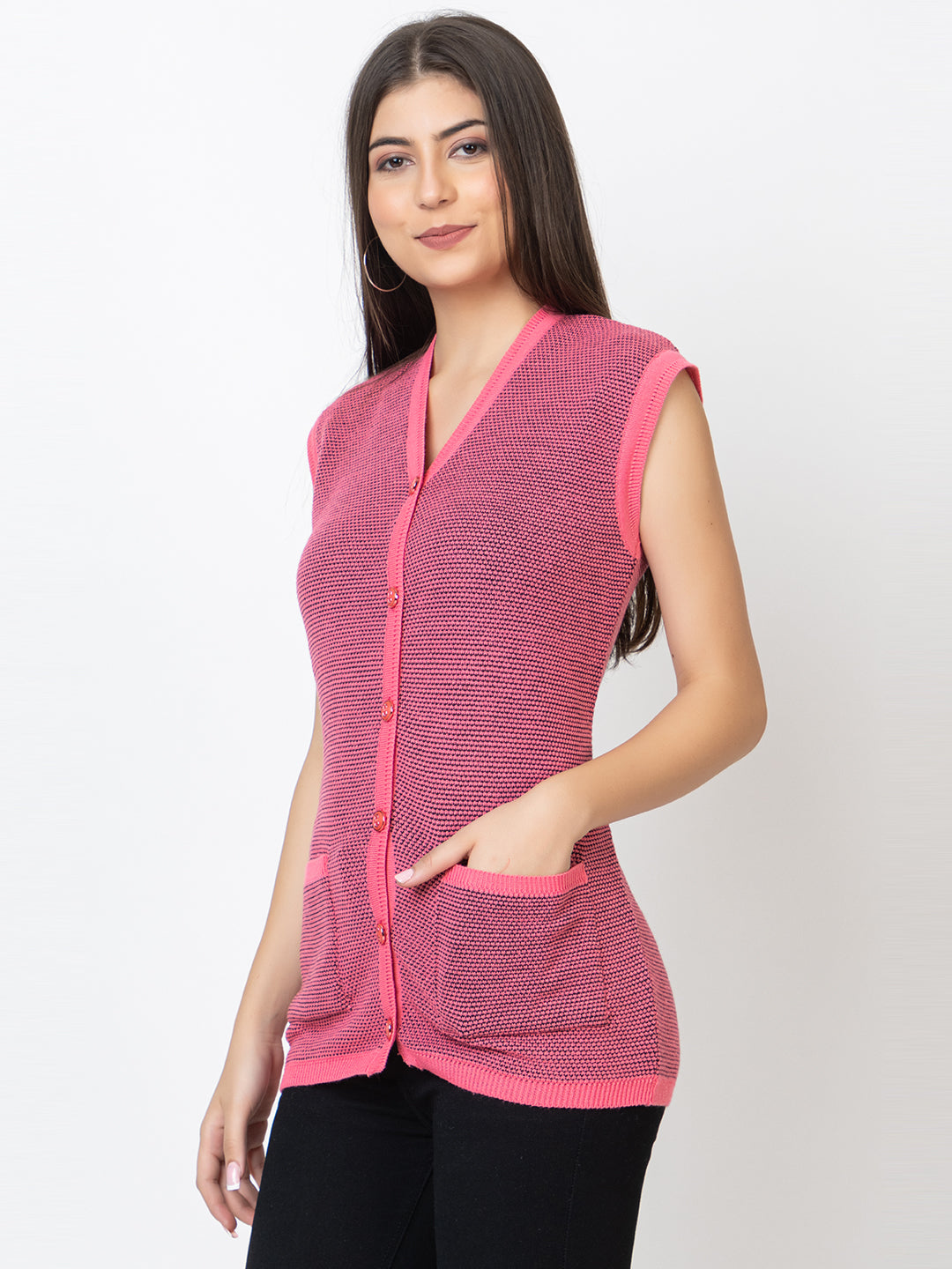 SLEEVELESS SWEATER FOR LADIES