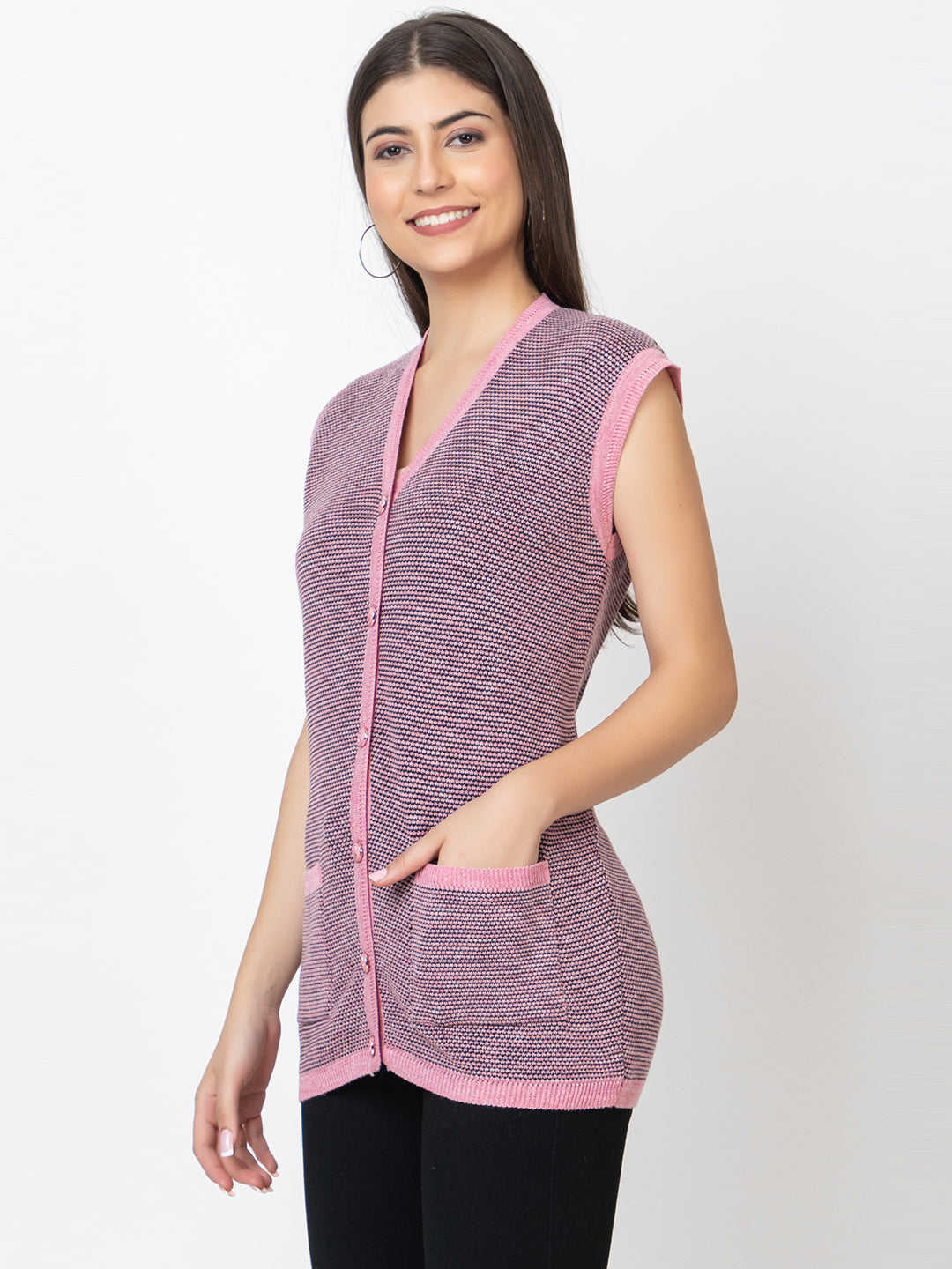 SLEEVELESS SWEATER FOR LADIES