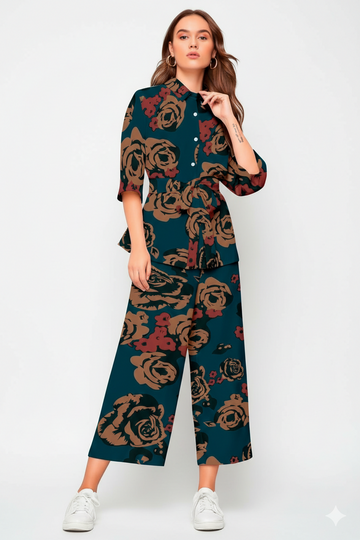 Kvetoo Women Korean Style Summer Co-ord Set