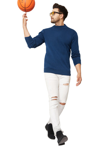 MENS HIGH NECK PLAIN SWEATER