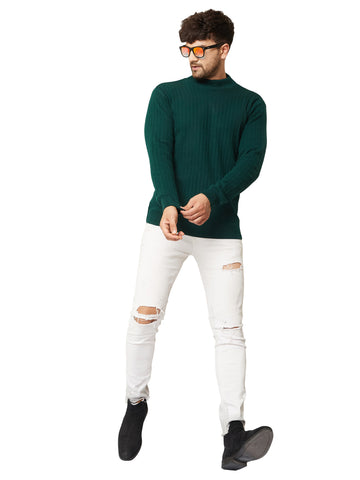 MENS HIGH NECK PLAIN SWEATER