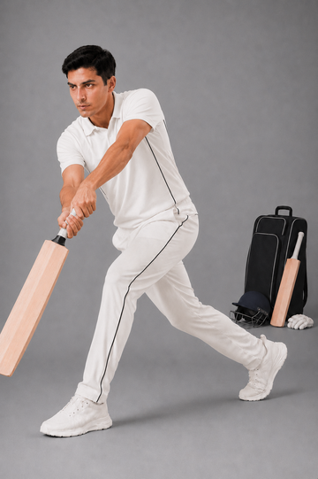 Kvetoo Men's Half Sleeve Dry Fit Cricket Jersey Set with Track Pants | Premium Cricket Uniform