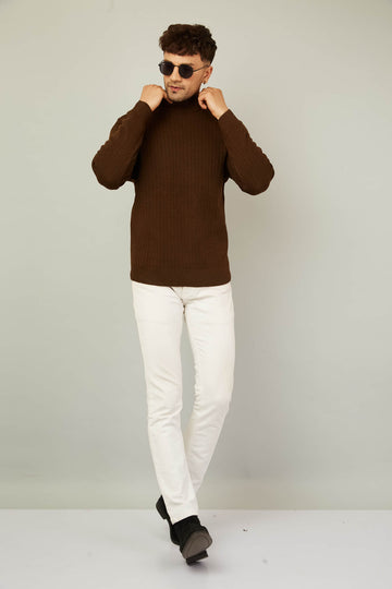 MENS HIGH NECK PLAIN SWEATER