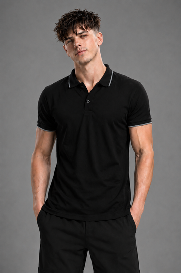 Men's Black Polo T shirt