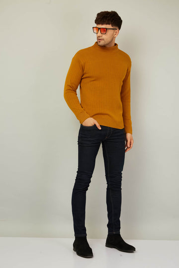 MENS HIGH NECK PLAIN SWEATER