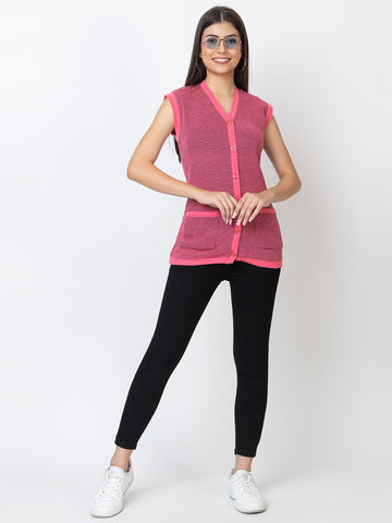 SLEEVELESS SWEATER FOR LADIES